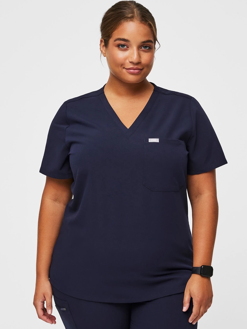 Figs Navy Catarina One Pocket Scrub Top XL
